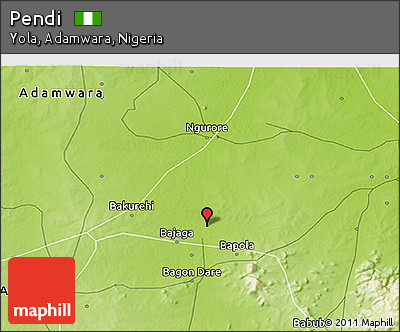 Physical 3D Map of Pendi