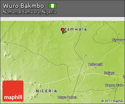 Physical 3D Map of Wuro Bakmbo