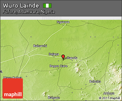 Physical 3D Map of Wuro Lainde