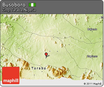 Physical 3D Map of Busoboro