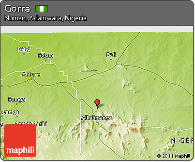 Physical 3D Map of Gorra