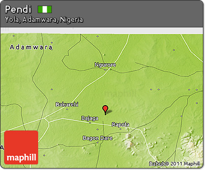Physical 3D Map of Pendi