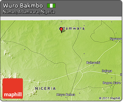 Physical 3D Map of Wuro Bakmbo