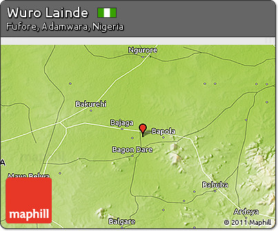 Physical 3D Map of Wuro Lainde