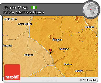 Political 3D Map of Jauro Misa