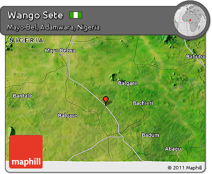 Satellite 3D Map of Wango Sete