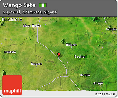 Satellite 3D Map of Wango Sete