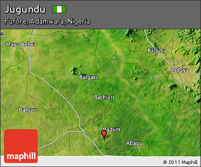Satellite 3D Map of Jugundu