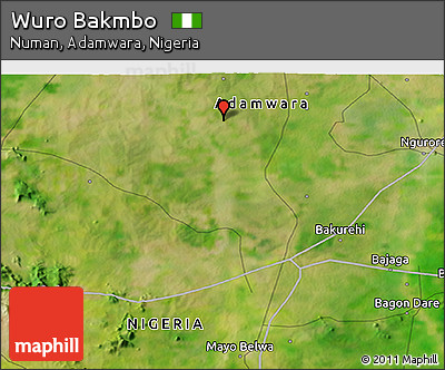 Satellite 3D Map of Wuro Bakmbo