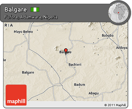 Shaded Relief 3D Map of Balgare