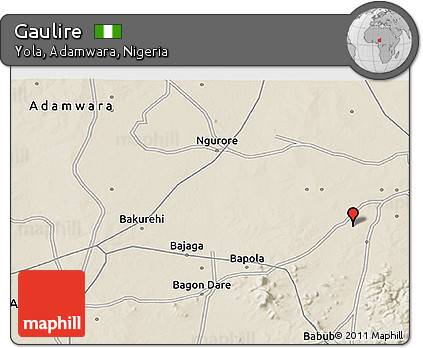 Shaded Relief 3D Map of Gaulire