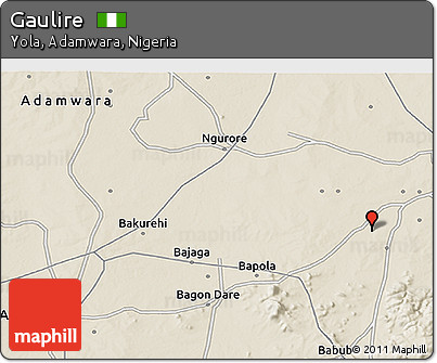 Shaded Relief 3D Map of Gaulire