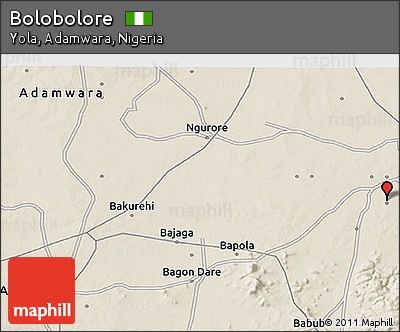 Shaded Relief 3D Map of Bolobolore