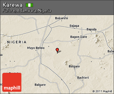 Shaded Relief 3D Map of Karewa