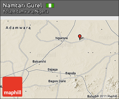 Shaded Relief 3D Map of Namtari Gurel