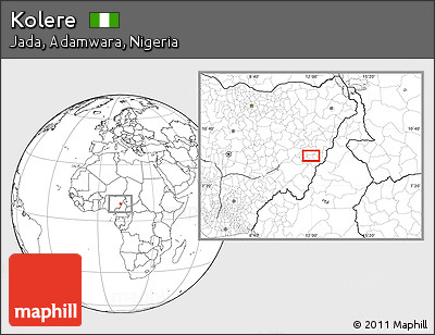 Blank Location Map of Kolere