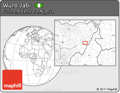 Blank Location Map of Wuro Jabi