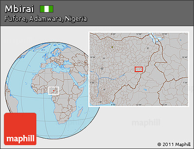 Gray Location Map of Mbirai