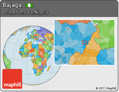 Political Location Map of Bajaga