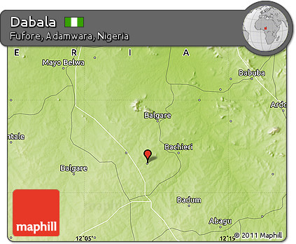 Physical Map of Dabala