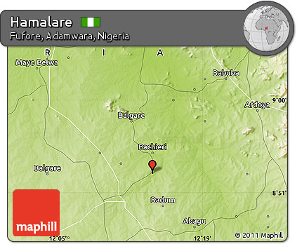 Physical Map of Hamalare