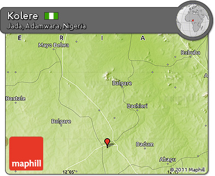 Physical Map of Kolere