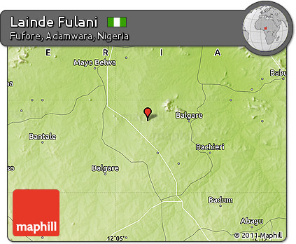 Physical Map of Lainde Fulani