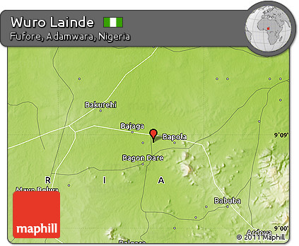 Physical Map of Wuro Lainde