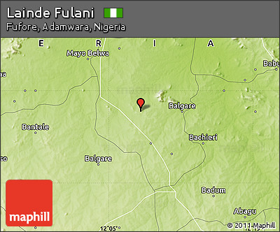 Physical Map of Lainde Fulani