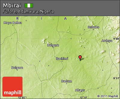 Physical Map of Mbirai