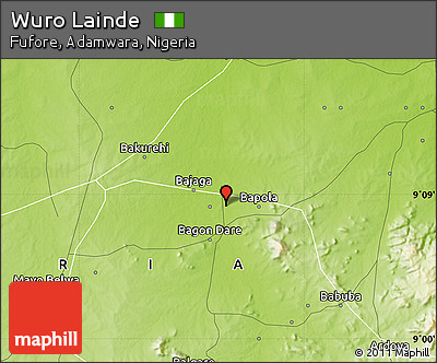 Physical Map of Wuro Lainde