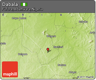 Physical Map of Dabala