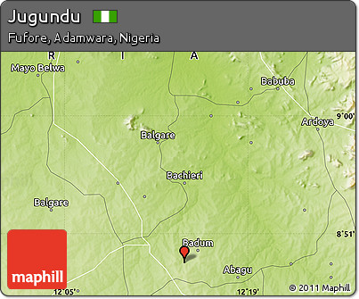 Physical Map of Jugundu
