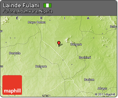 Physical Map of Lainde Fulani