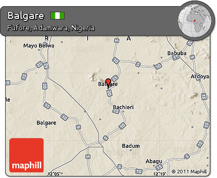 Shaded Relief Map of Balgare