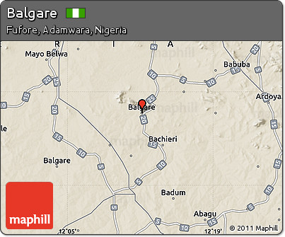 Shaded Relief Map of Balgare