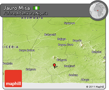 Physical Panoramic Map of Jauro Misa