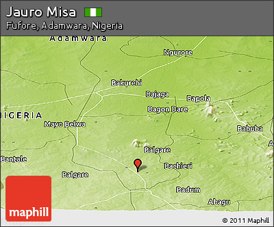 Physical Panoramic Map of Jauro Misa