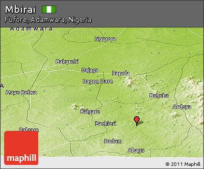 Physical Panoramic Map of Mbirai