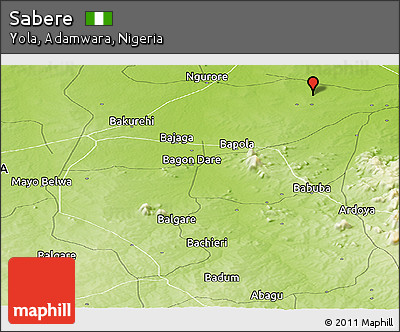 Physical Panoramic Map of Sabere