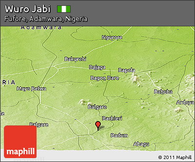Physical Panoramic Map of Wuro Jabi