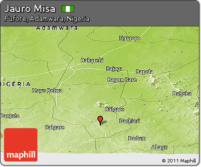 Physical Panoramic Map of Jauro Misa