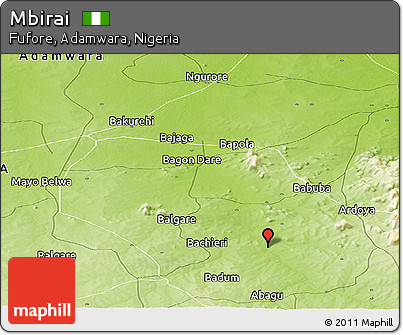 Physical Panoramic Map of Mbirai