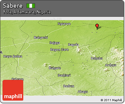 Physical Panoramic Map of Sabere