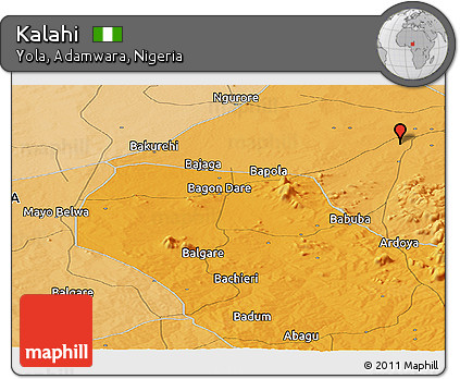 Political Panoramic Map of Kalahi