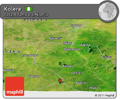 Satellite Panoramic Map of Kolere