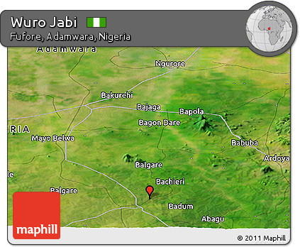 Satellite Panoramic Map of Wuro Jabi