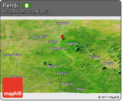 Satellite Panoramic Map of Pendi