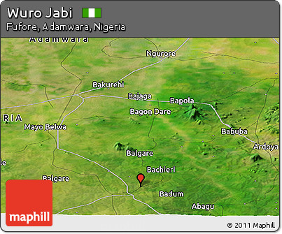 Satellite Panoramic Map of Wuro Jabi