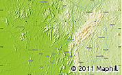 Physical Map of the area around 9° 4' 52" N, 11° 49' 29" W